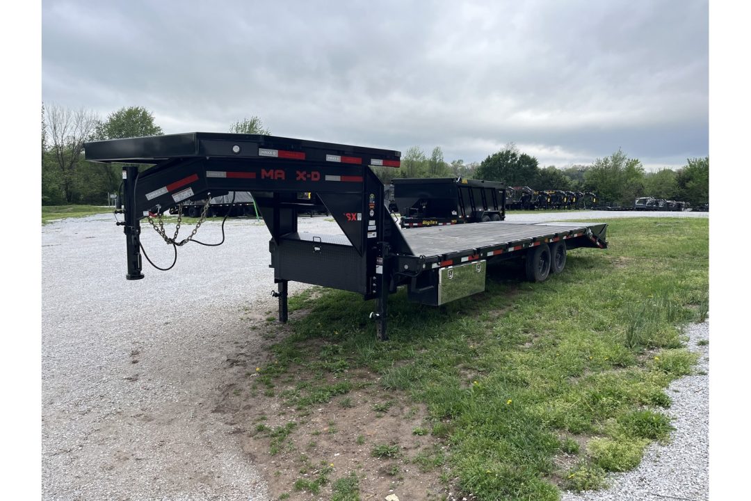 Used 2025 MAXXD 102x25 17.5K GSX w/ Max Ramps/ Deck on Neck/ 13K Winch/ 17.5 Wheels and Tires