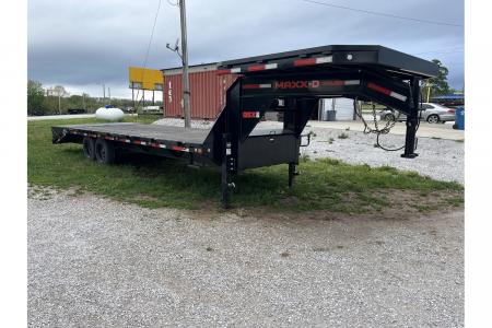 Used 2025 MAXXD 102x25 17.5K GSX w/ Max Ramps/ Deck on Neck/ 13K Winch/ 17.5 Wheels and Tires