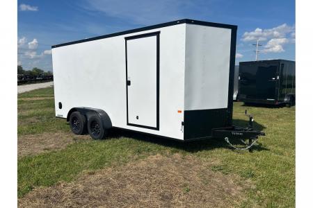 New 2026 Rock Solid Cargo 7x16 Tandem 7K Cargo w/ 7' Interior Height & Ramp Door