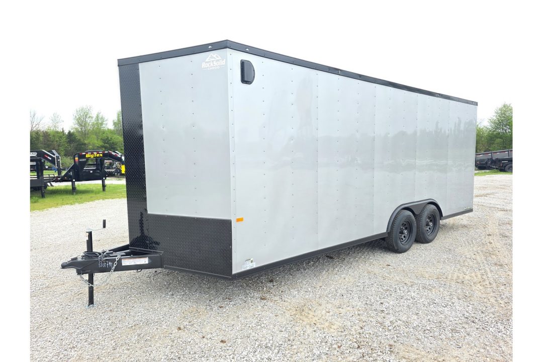 New 2026 Rock Solid Cargo 8.5X20 TANDEM 10K CARGO W/7' HEIGHT BLACKOUT TRIM & RAMP DOOR