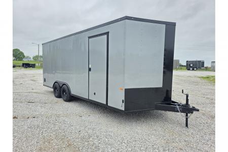 New 2026 Rock Solid Cargo 8.5X20 TANDEM 10K CARGO W/7' HEIGHT BLACKOUT TRIM & RAMP DOOR