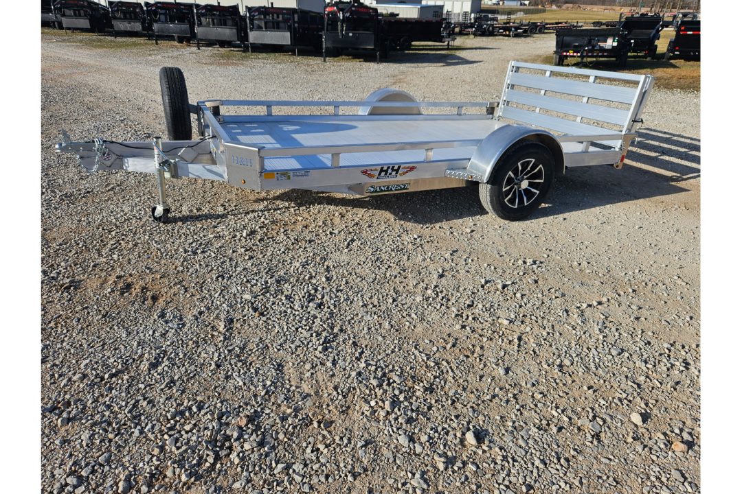 New 2026 H and H 76X12 SINGLE AXLE ALUMINUM LO-SIDE UTILITY W/BI FOLD GATE