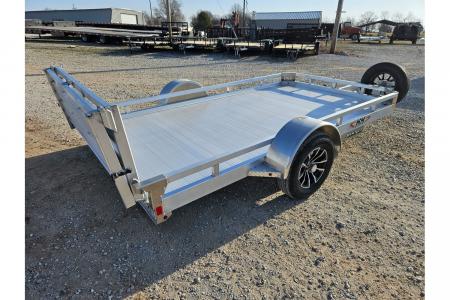New 2026 H and H 76X12 SINGLE AXLE ALUMINUM LO-SIDE UTILITY W/BI FOLD GATE