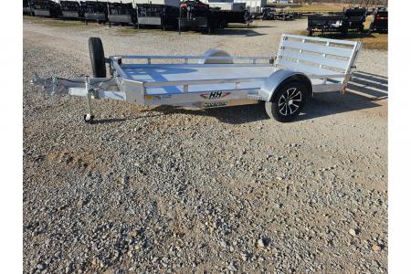 New 2026 H and H 76X12 SINGLE AXLE ALUMINUM LO-SIDE UTILITY W/BI FOLD GATE