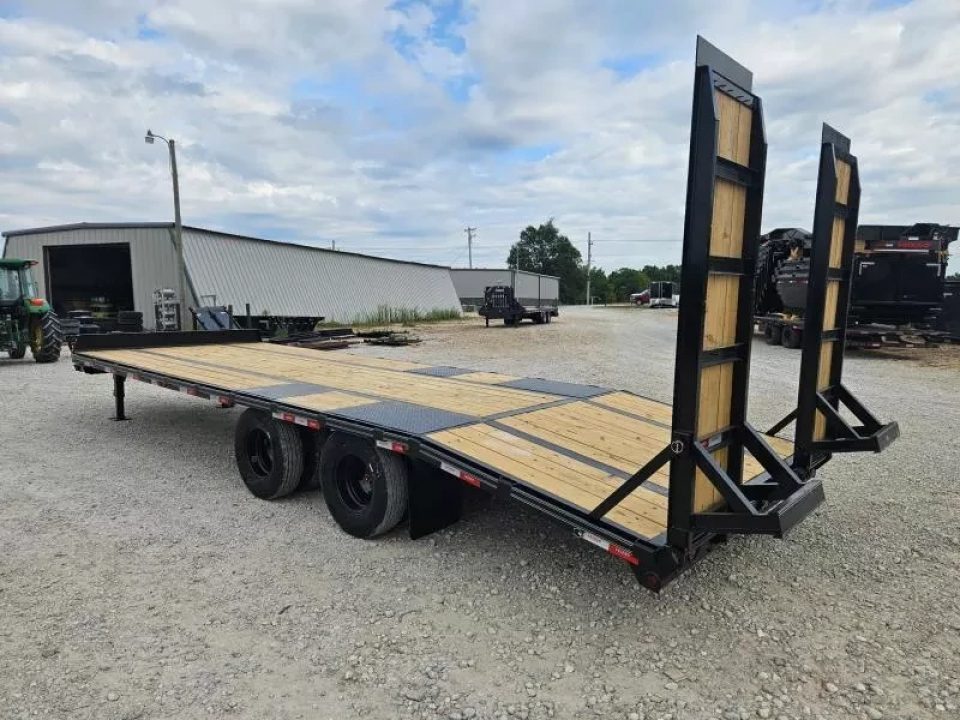 New 2025 Legend Trailers 102X25 TANDEM DUAL DECKOVER TRAILER W/10K AXLES 14PLY TIRES 5' WOOD FILLED DOVE & WOOD FILLED STAND