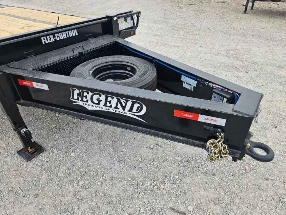 New 2025 Legend Trailers 102X25 TANDEM DUAL DECKOVER TRAILER W/10K AXLES 14PLY TIRES 5' WOOD FILLED DOVE & WOOD FILLED STAND