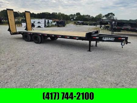 New 2025 Legend Trailers 102X25 TANDEM DUAL DECKOVER TRAILER W/10K AXLES 14PLY TIRES 5' WOOD FILLED DOVE & WOOD FILLED STAND