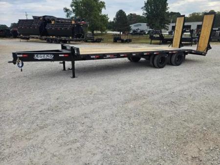 New 2025 Legend Trailers 102X25 TANDEM DUAL DECKOVER TRAILER W/10K AXLES 14PLY TIRES 5' WOOD FILLED DOVE & WOOD FILLED STAND