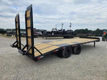 New 2025 Legend Trailers 102X25 TANDEM DUAL DECKOVER TRAILER W/10K AXLES 14PLY TIRES 5' WOOD FILLED DOVE & WOOD FILLED STAND