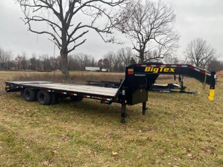 Used 2024 Big Tex Trailers 102X25 TANDEM DUAL GOOSENECK - RENTAL BILLINGS - NOT FOR SALE