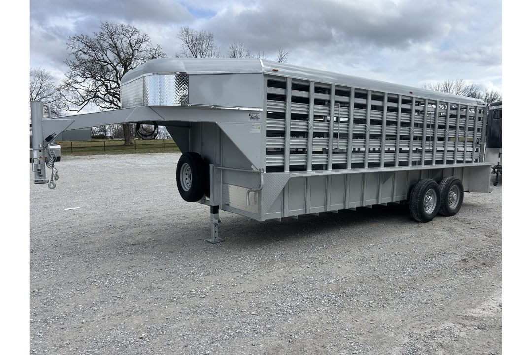 New 2026 Calico Trailers BRUSH FENDER GN 6'8X20X6'6" METAL TOP 4' NOSE 2- CUT GATES