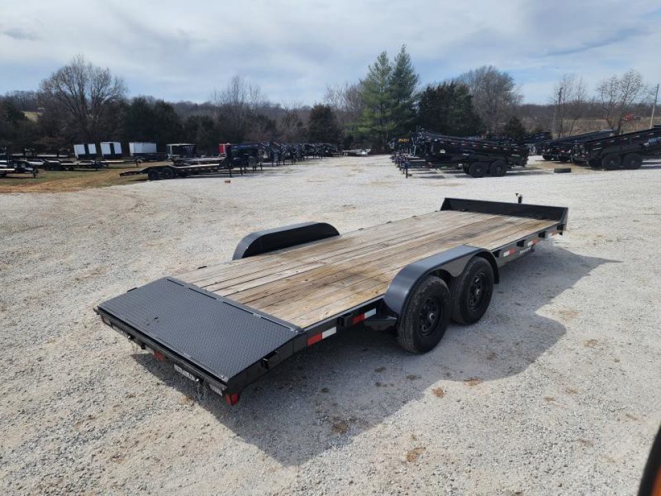 Used 2023 Rice Trailers 82x20 Tandem 10K Carhauler w/ Slide In Ramps