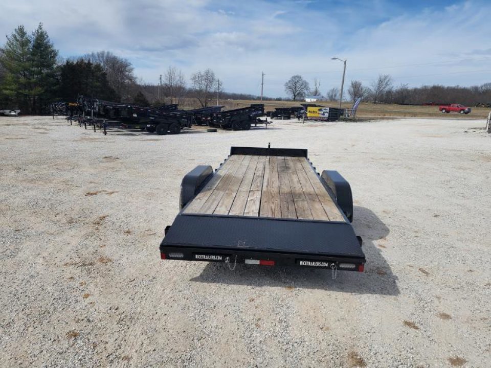 Used 2023 Rice Trailers 82x20 Tandem 10K Carhauler w/ Slide In Ramps