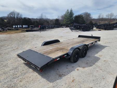 Used 2023 Rice Trailers 82x20 Tandem 10K Carhauler w/ Slide In Ramps