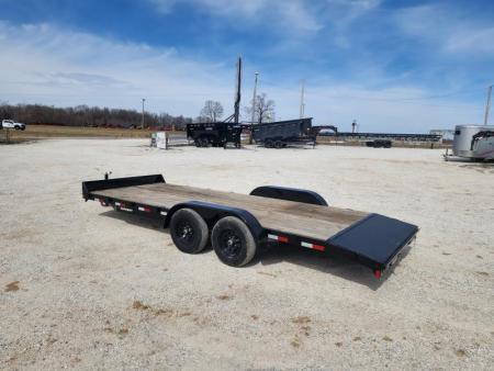 Used 2023 Rice Trailers 82x20 Tandem 10K Carhauler w/ Slide In Ramps