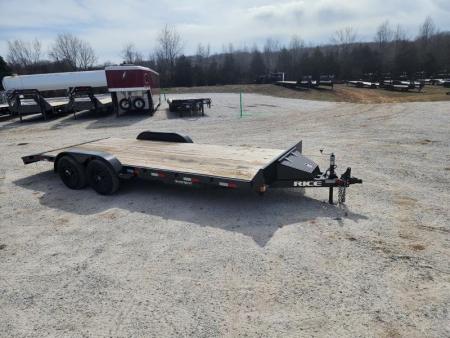 Used 2023 Rice Trailers 82x20 Tandem 10K Carhauler w/ Slide In Ramps