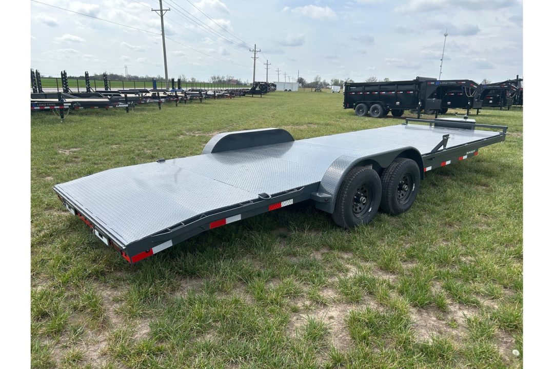New 2026 Lamar 83x24 Tandem 10K Steel Floor Carhauler w/ 2' Dove, Slide In Ramps, & Toolbox