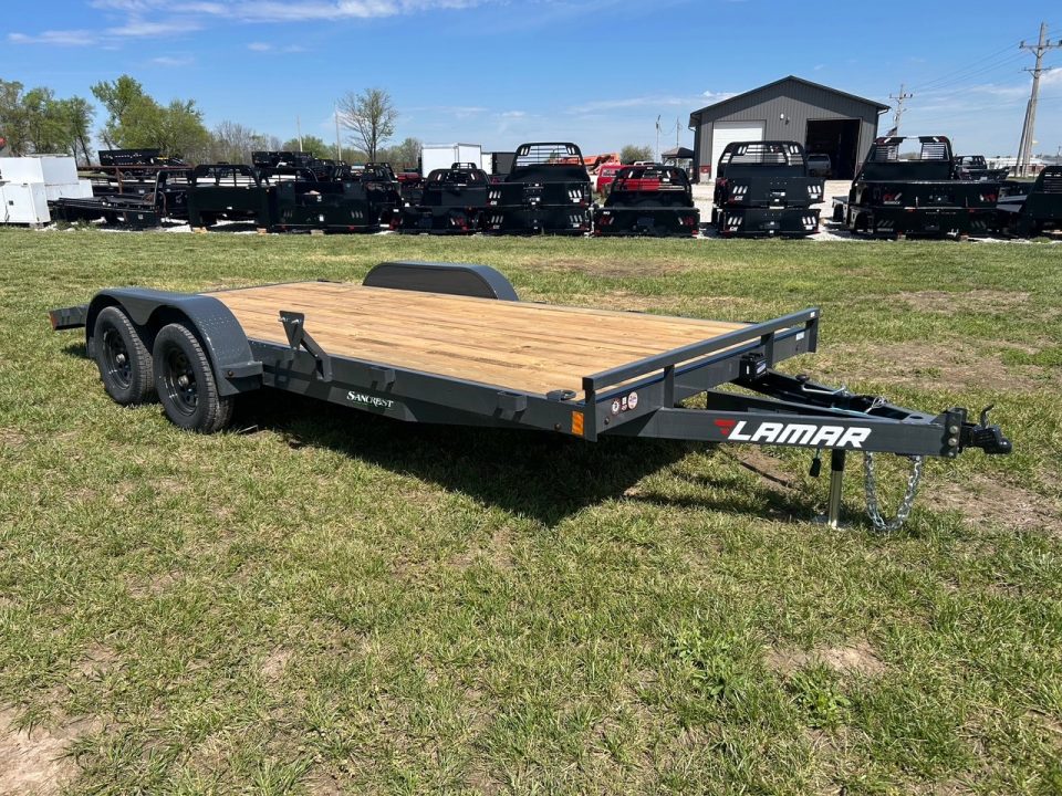 New 2026 Lamar 83x18 Tandem 7K Carhauler w/ 2' Dove & Slide In Ramps