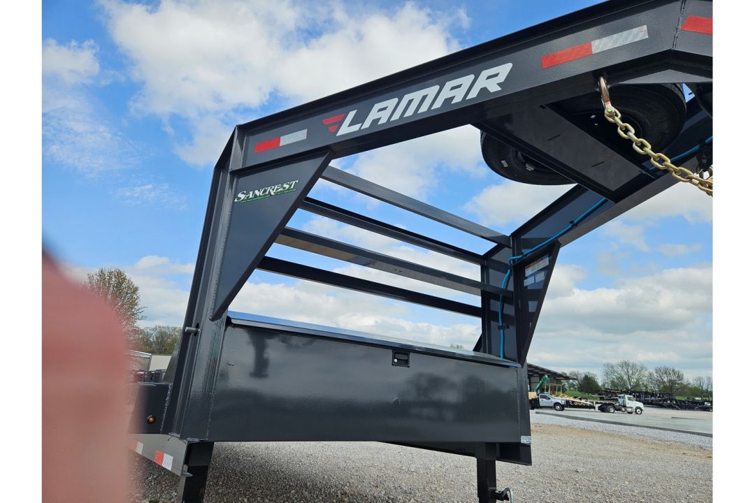 New 2026 Lamar 102X36 TANDEM 14K GOOSENECK LO-BOY CAR HAULER W/7K AXLES 4' STEEL DOVE 17.5"/16PLY & SLIDEOUT RAMPS
