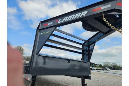 New 2026 Lamar 102X36 TANDEM 14K GOOSENECK LO-BOY CAR HAULER W/7K AXLES 4' STEEL DOVE 17.5"/16PLY & SLIDEOUT RAMPS