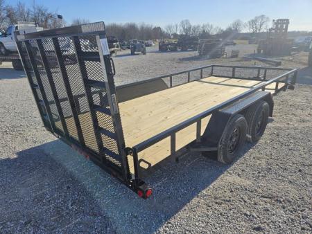 New 2025 Load Trail 83X16 TANDEM 7K TUBETOP UTILITY W/4' SPRING GATE
