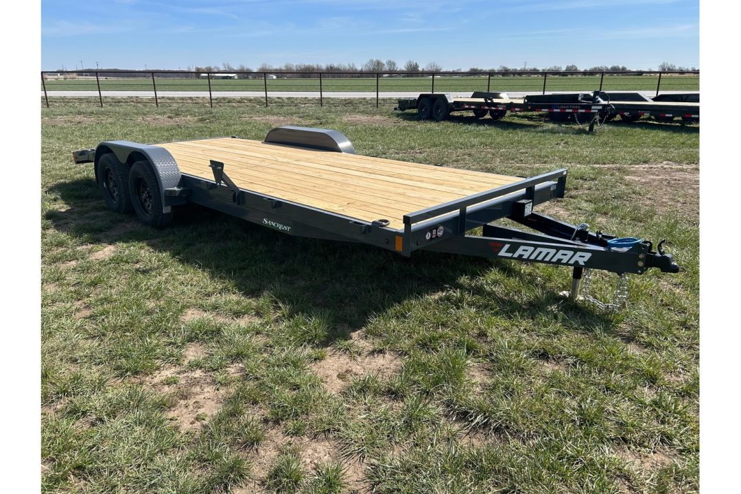 New 2026 Lamar 83x20 Tandem 7K Carhauler w/ 2' Dove & Slide In Ramps