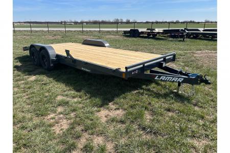 New 2026 Lamar 83x20 Tandem 7K Carhauler w/ 2' Dove & Slide In Ramps