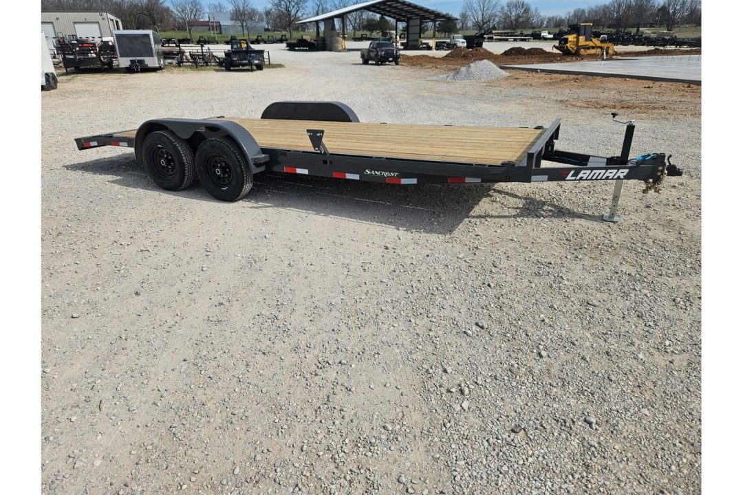New 2026 Lamar 83X20 TANDEM 10K CAR HAULER W/2' STEEL DOVE & SLIDE OUT RAMPS