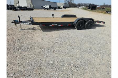 New 2026 Lamar 83X20 TANDEM 10K CAR HAULER W/2' STEEL DOVE & SLIDE OUT RAMPS