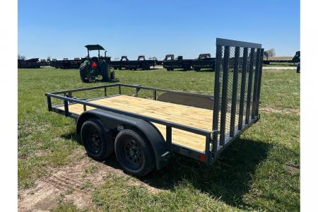 New 2026 Lamar 77x12 Tandem 7K Utility w/ 4' Ramp Gate