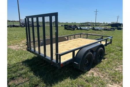 New 2026 Lamar 77x12 Tandem 7K Utility w/ 4' Ramp Gate