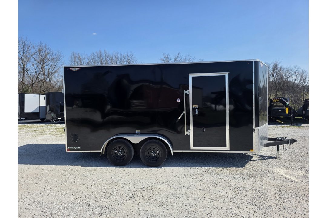 New 2025 H and H Trailer 7 X 16 TANDEM CARGO W/ RAMP DOOR