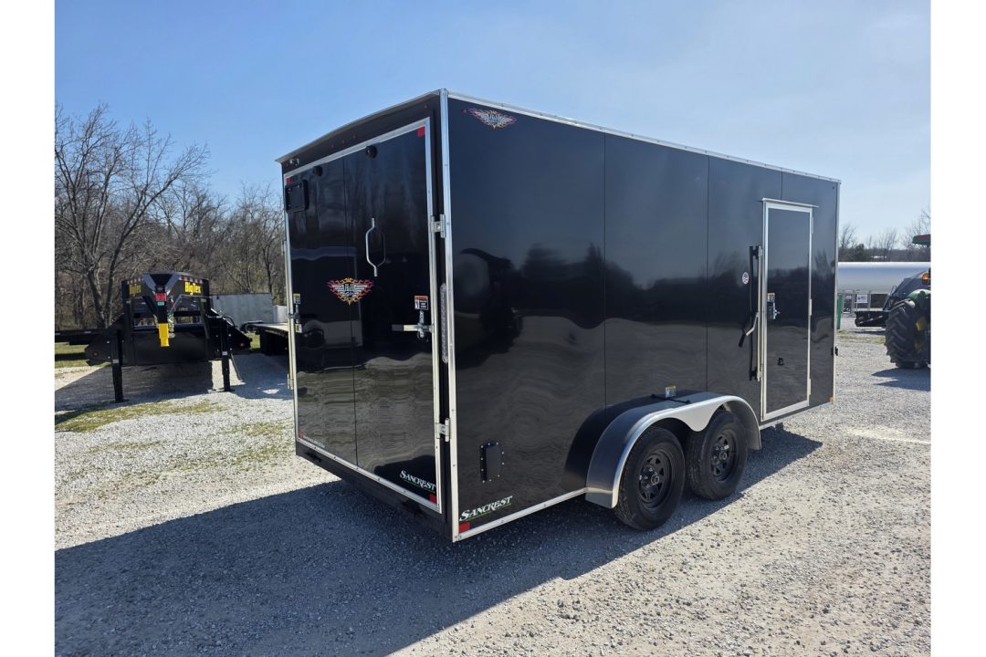 New 2025 H and H Trailer 7 X 16 TANDEM CARGO W/ RAMP DOOR