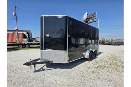 New 2025 H and H Trailer 7 X 16 TANDEM CARGO W/ RAMP DOOR