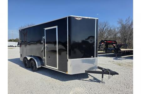 New 2025 H and H Trailer 7 X 16 TANDEM CARGO W/ RAMP DOOR