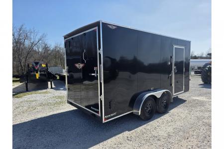 New 2025 H and H Trailer 7 X 16 TANDEM CARGO W/ RAMP DOOR