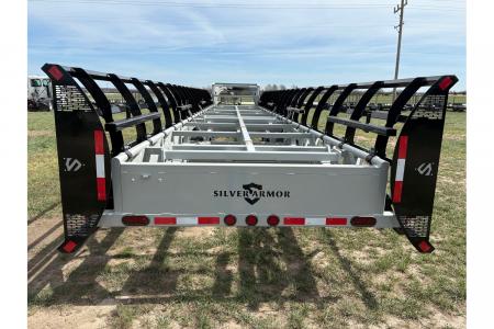 New 2025 SILVERARMOR 8' DUAL ROW HAY TRAILER W/ 10K AXLES HYDRAULIC JACK & TUFF WIRELESS (ON ORDER)