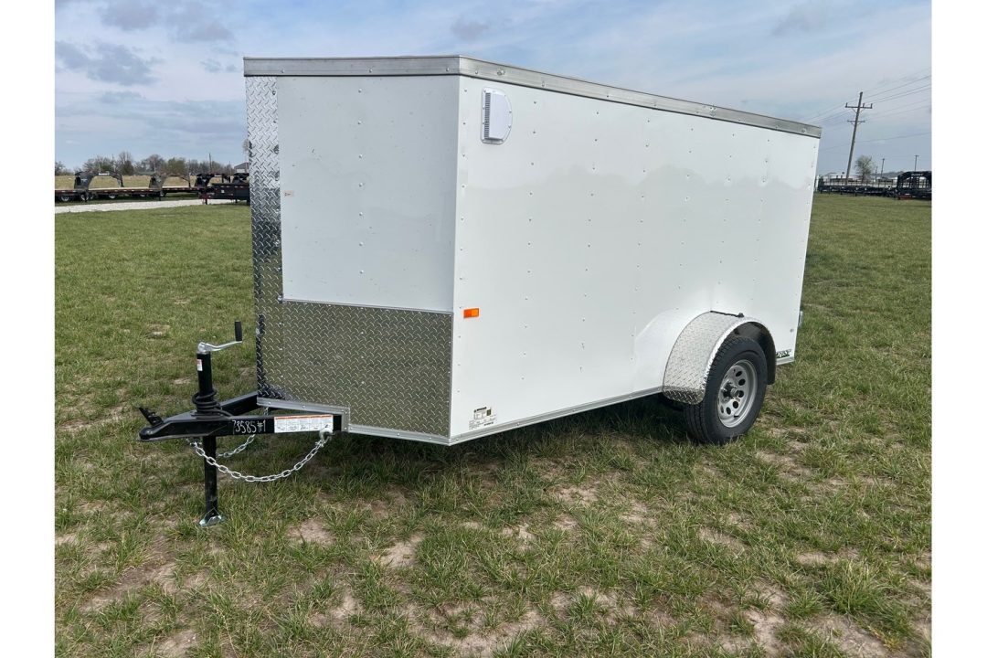 New 2026 Rock Solid Cargo 5x10 3K Cargo Trailer w/ Barn Doors & 5' Interior Height