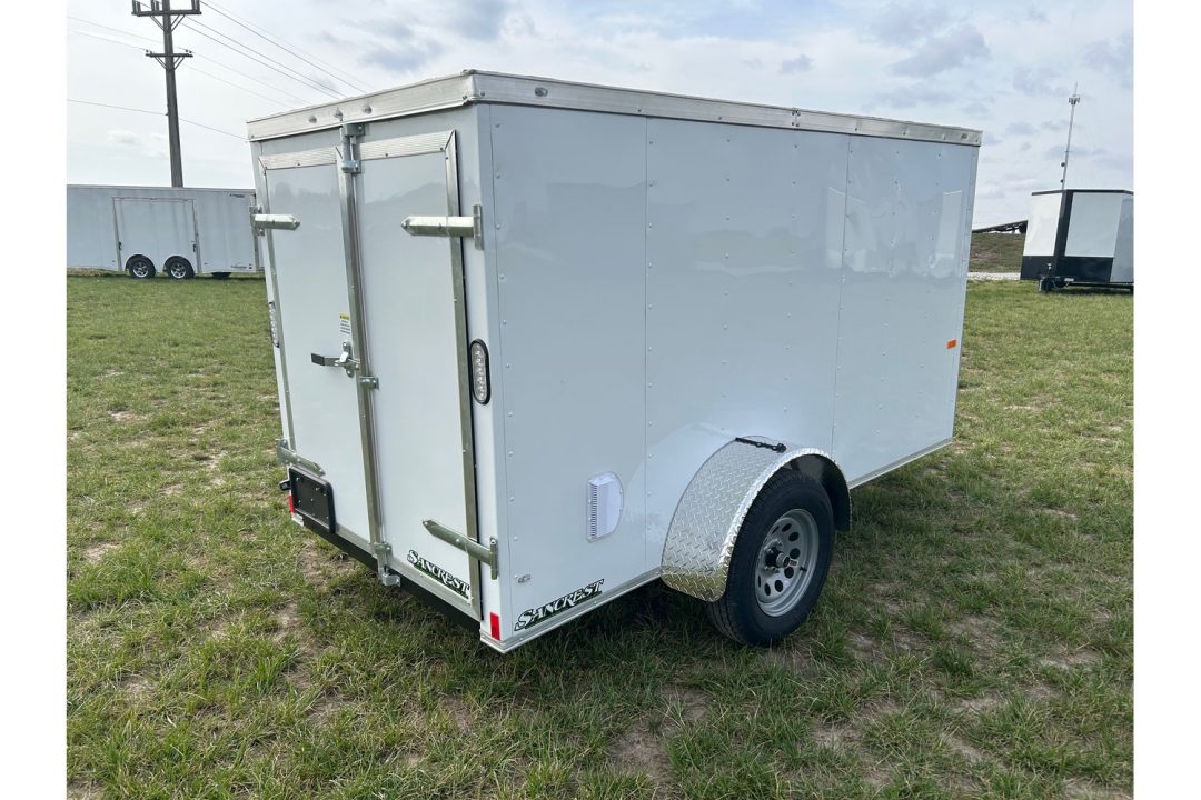 New 2026 Rock Solid Cargo 5x10 3K Cargo Trailer w/ Barn Doors & 5' Interior Height