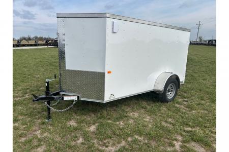 New 2026 Rock Solid Cargo 5x10 3K Cargo Trailer w/ Barn Doors & 5' Interior Height