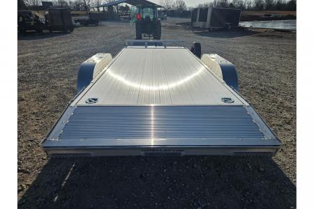 New 2026 H and H 82X20 TANDEM 7K ALUMINUM CAR HAULER W/2' DOVE EXTRUDED DECK & SLIDE OUT RAMPS