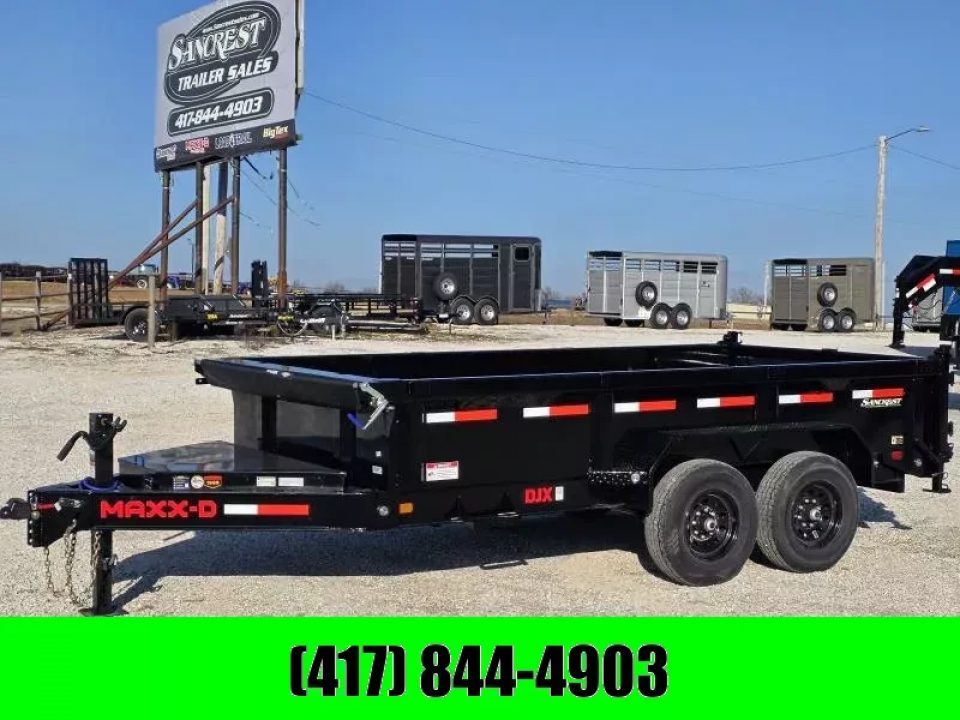 New 2026 MAXX-D 83 X 14 DJX TANDEM DUMP W/ 2' SIDES/ 10GA FLOOR & SIDES/ SLIDE IN RAMPS