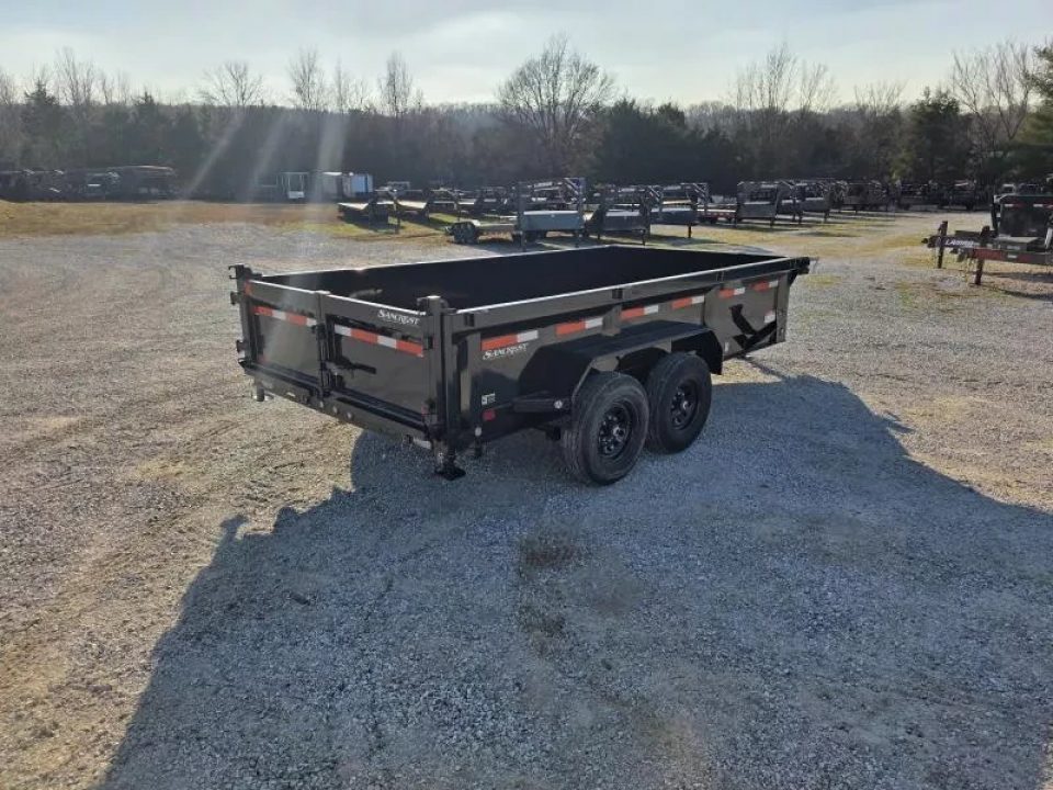 New 2026 MAXX-D 83 X 14 DJX TANDEM DUMP W/ 2' SIDES/ 10GA FLOOR & SIDES/ SLIDE IN RAMPS