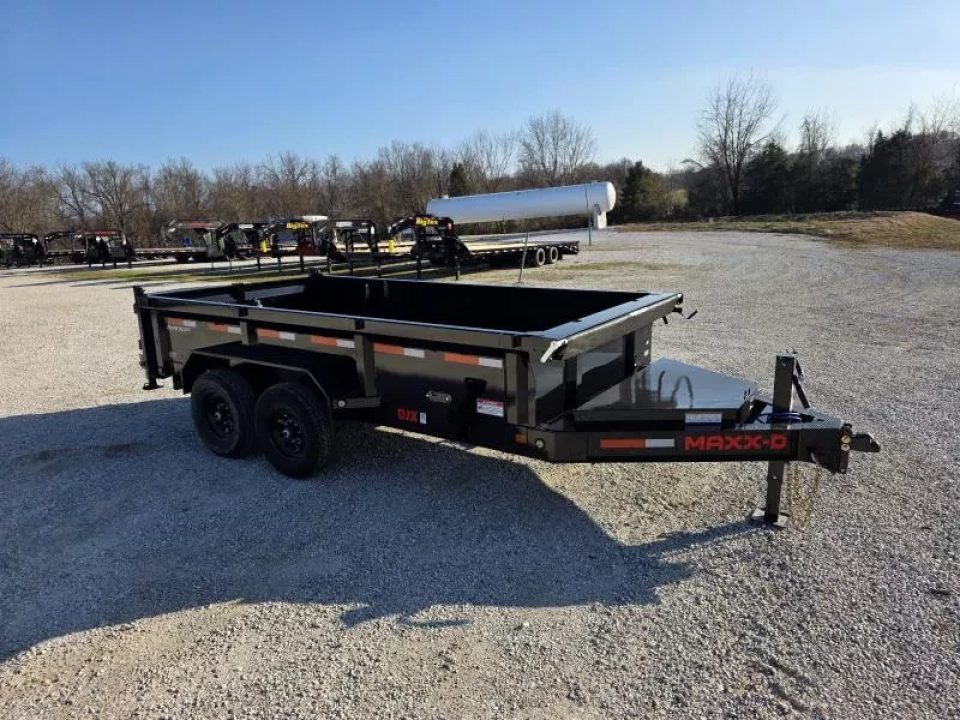 New 2026 MAXX-D 83 X 14 DJX TANDEM DUMP W/ 2' SIDES/ 10GA FLOOR & SIDES/ SLIDE IN RAMPS