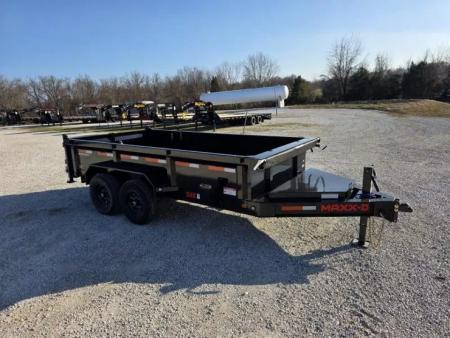 New 2026 MAXX-D 83 X 14 DJX TANDEM DUMP W/ 2' SIDES/ 10GA FLOOR & SIDES/ SLIDE IN RAMPS