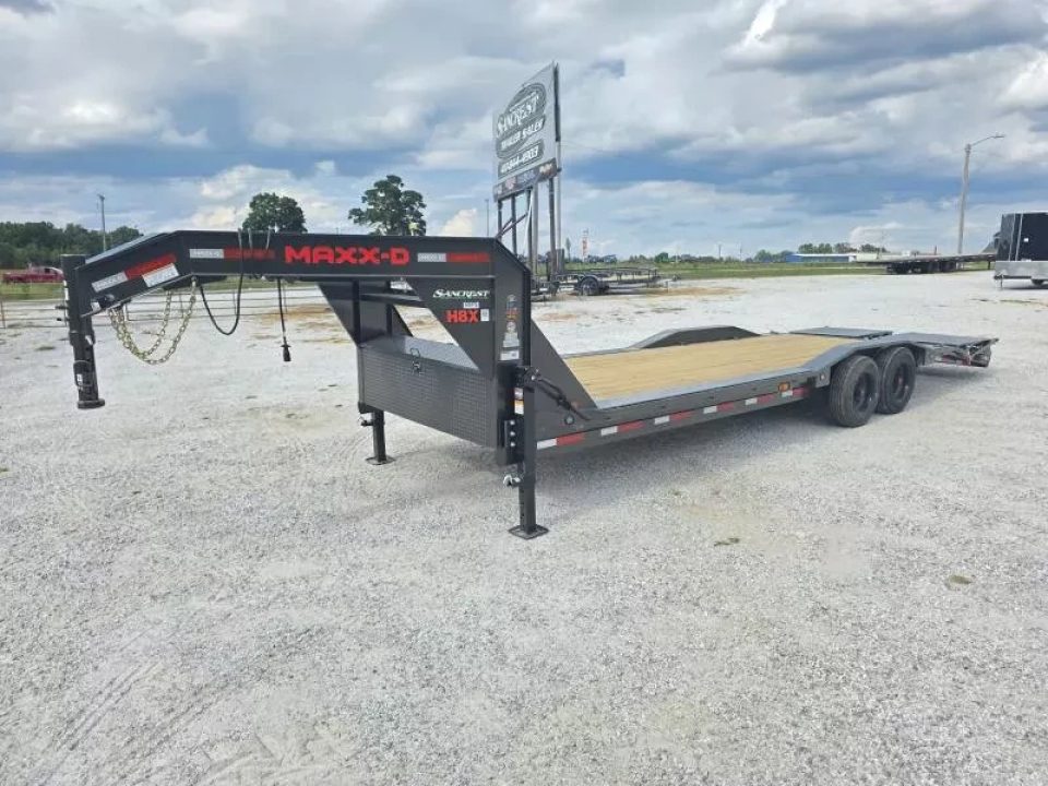 New 2026 MAXX-D 102 X 26 H8X TANDEM HD GN CH W/ 4' DOVE/ MAX RAMPS/ DRIVE OVER FENDERS