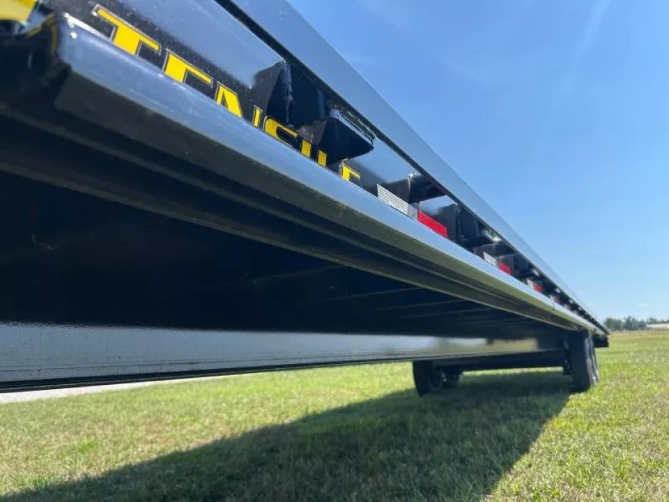 New 2026 Big Tex Trailers 102x40 Tandem 17.5K GN Flatbed w/ Slide In Ramps & Sliding Ratchet Rail
