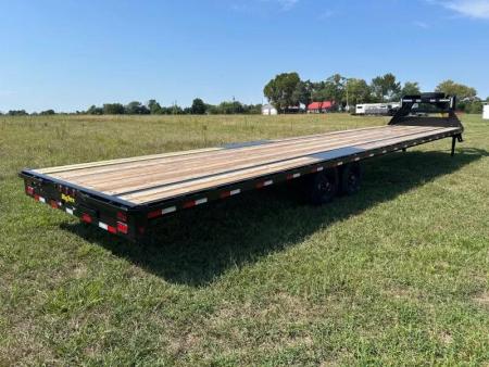New 2026 Big Tex Trailers 102x40 Tandem 17.5K GN Flatbed w/ Slide In Ramps & Sliding Ratchet Rail