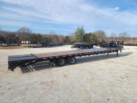 Used 2017 Load Trail 102" x 40' Heavy Duty Gooseneck 2-12,000 lb Axles w/Under Frame Bridge / DISC BRAKES