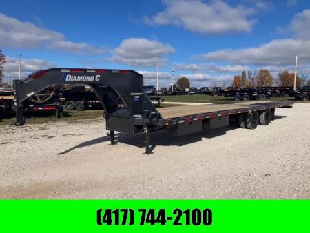 New 2026 Diamond C Trailers 102X32 TANDEM 25.9K GN HYDROTAIL W/ BLACKWOOD RUNNERS, SOLAR CHARGER & 14 PLY TIRES